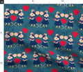 Kawaii Strawberry Mouse Fabric by the Yard | Cottagecore Nursery Print