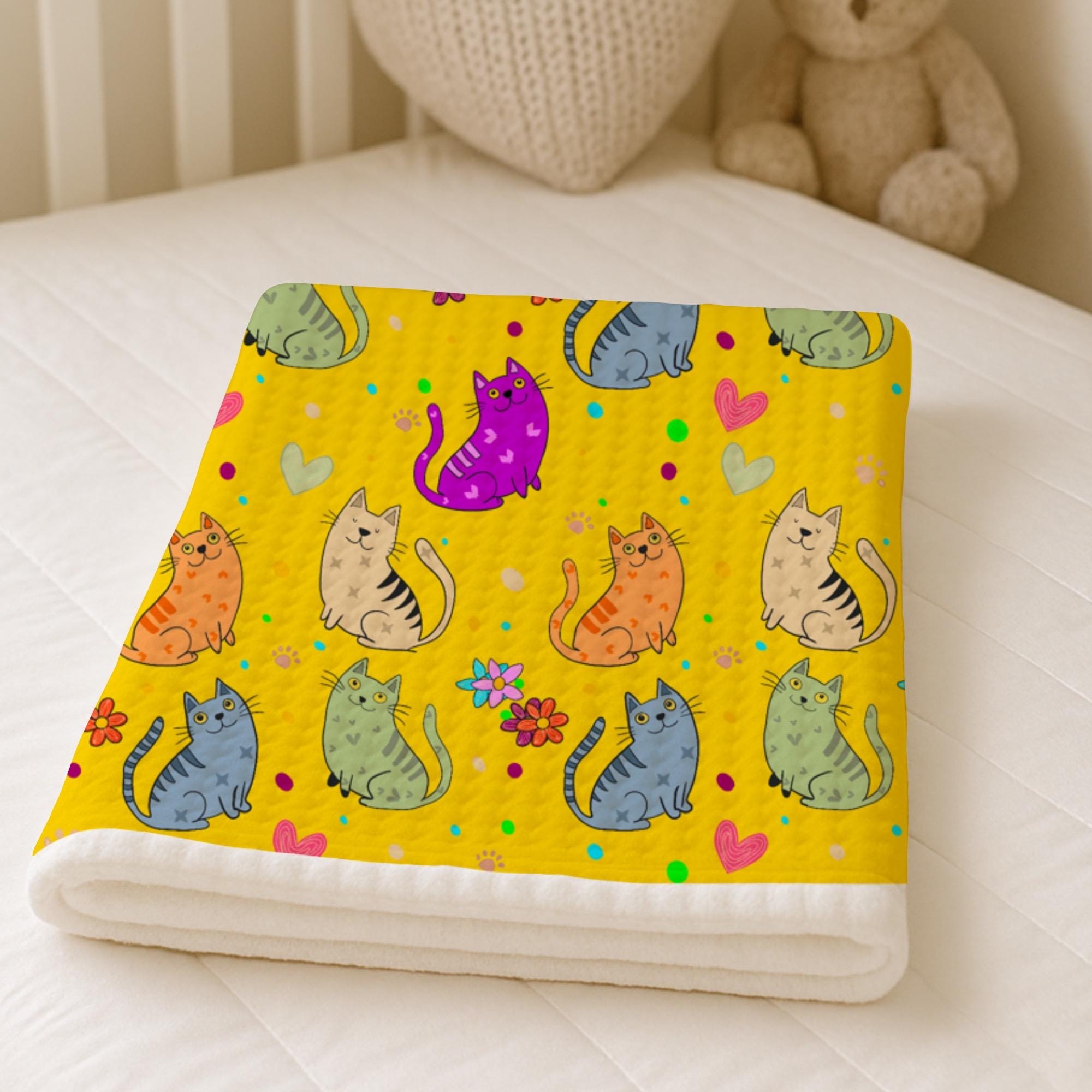 Cat Lovers Fabric, Quilting, Apparel, Home Decor, Beginner-Friendly Quilting-Weight Cotton