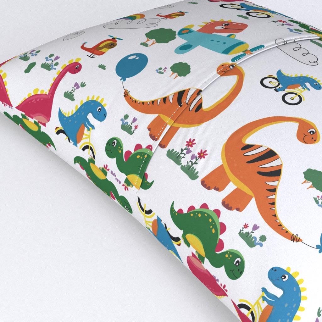 Dinosaur Cotton Fabric by the Yard | Kids Quilting Baby Nursery Print