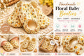 Handmade Floral Baby Booties for Newborn Girls | Soft Sole Baby Shoes | Baby Shower Gift