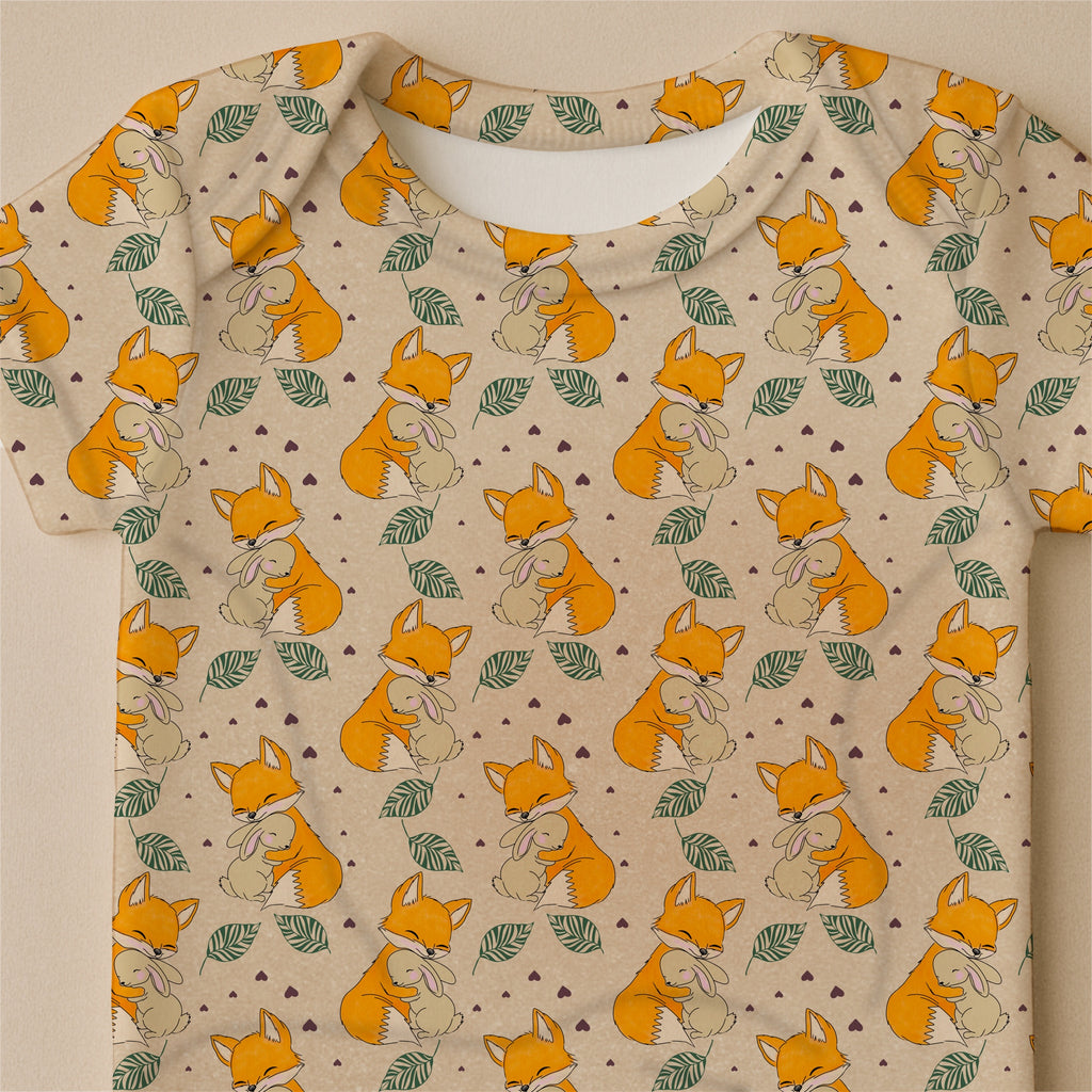 Woodland Fox & Bunny Fabric – Cute Animals Nursery Fabric by the Yard