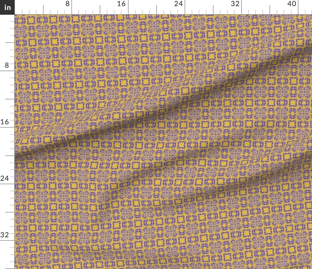 Mediterranean Bloom Print Fabric, Quilting Cotton or Satin, By Yard