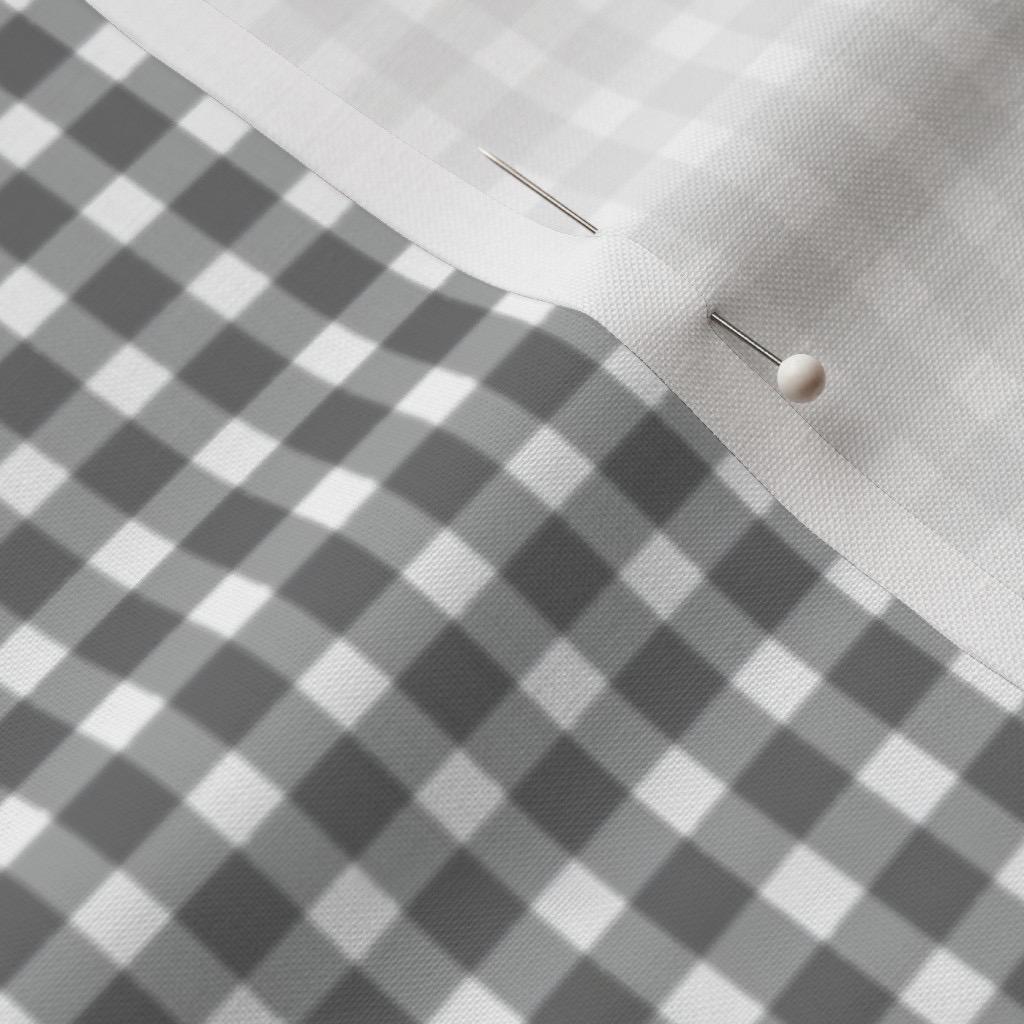 Gray Gingham Fabric by the Yard | Neutral Checkered Seamless Pattern for Quilting, Nursery & Apparel
