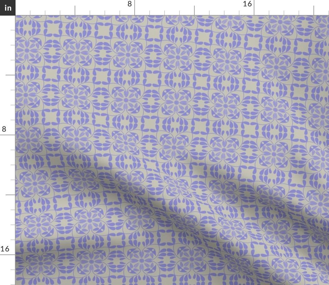 Mediterranean Bloom Cotton Fabric, Quilting, Apparel, Home Decor Print