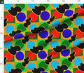 Retro Abstract Geometric Fabric by the Yard, Colorful Mod Circle Pattern Fabric, Bold Pop Art Shapes, Mid Century Modern Fabric for Quilting