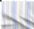 Watercolor Cabana Stripe Fabric, Coastal Blue, Nautical Nursery Textile
