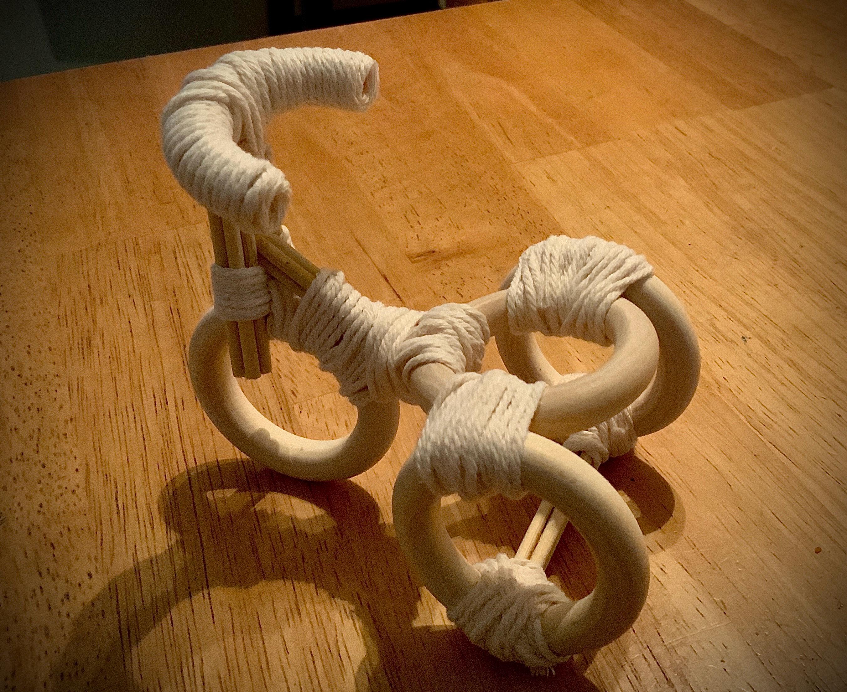 Custom Macramé Cake Topper | Boho Wedding Bride Groom Fiber Art