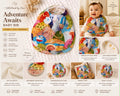 Handmade Hot Air Balloon Baby Bib | Absorbent Feeding Beeb | Drool Bib for Babies & Todddlers