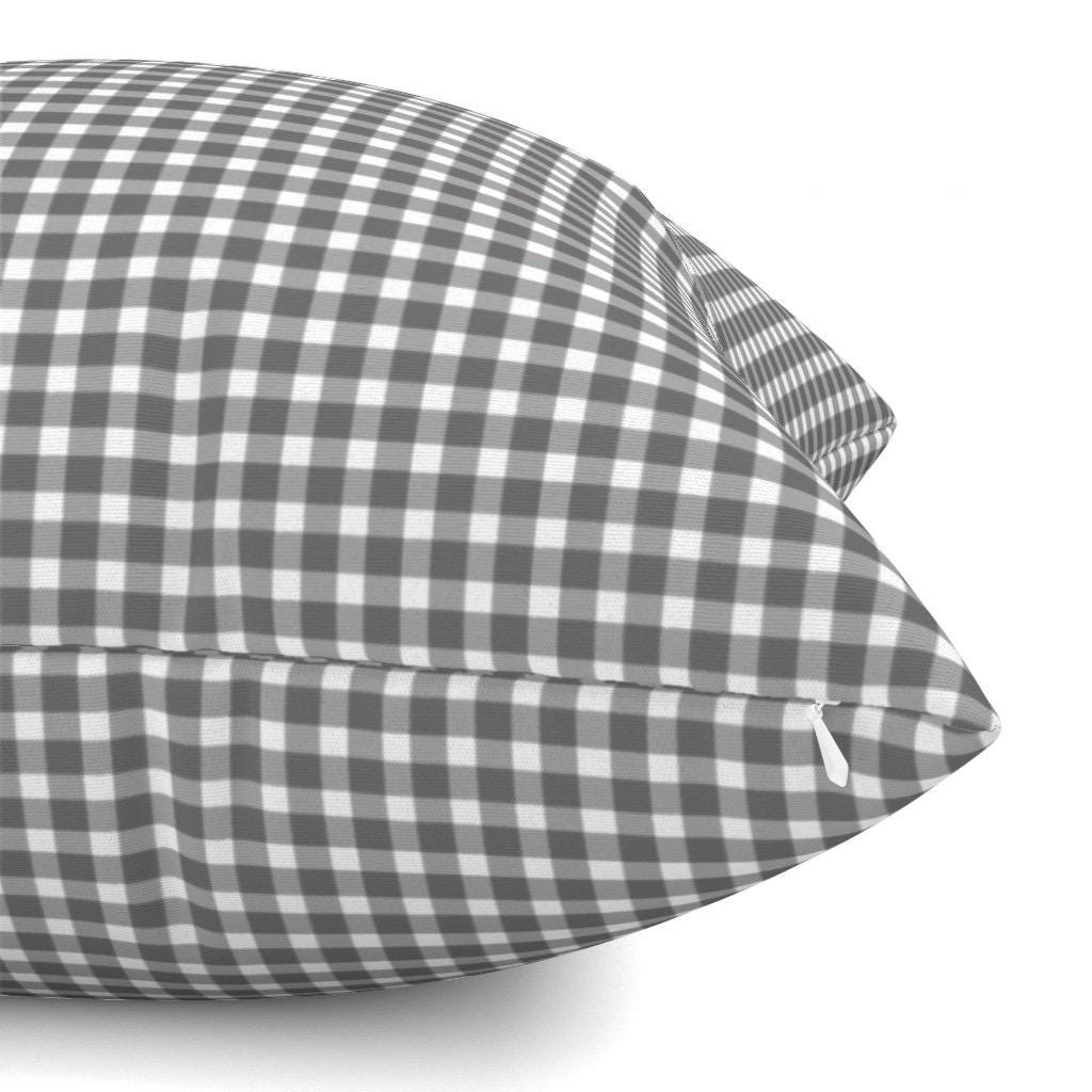 Gray Gingham Fabric by the Yard | Neutral Checkered Seamless Pattern for Quilting, Nursery & Apparel