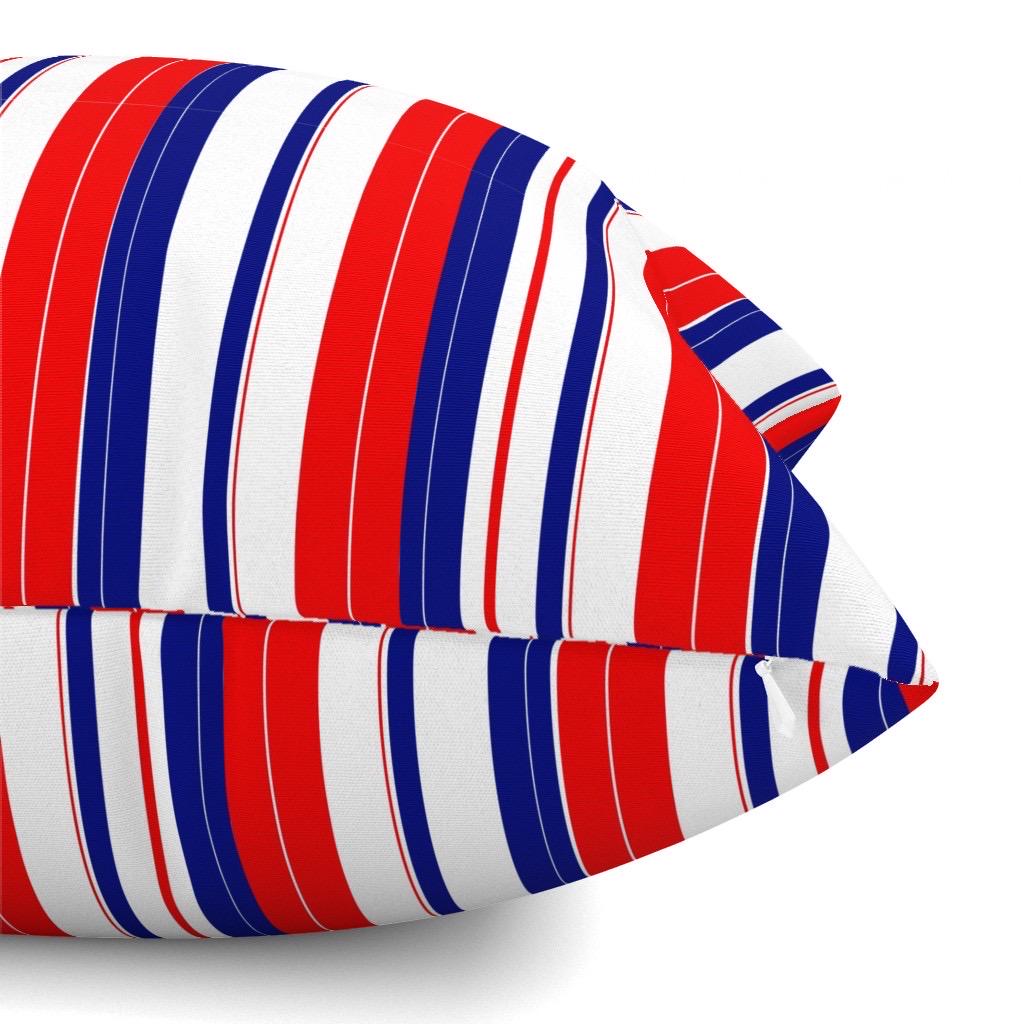 Modern Patriotic Stripes Red, White, and Blue Fabric by the yard