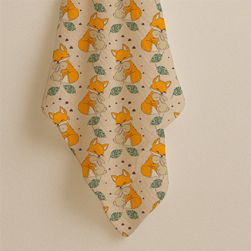 Woodland Fox & Bunny Fabric – Cute Animals Nursery Fabric by the Yard