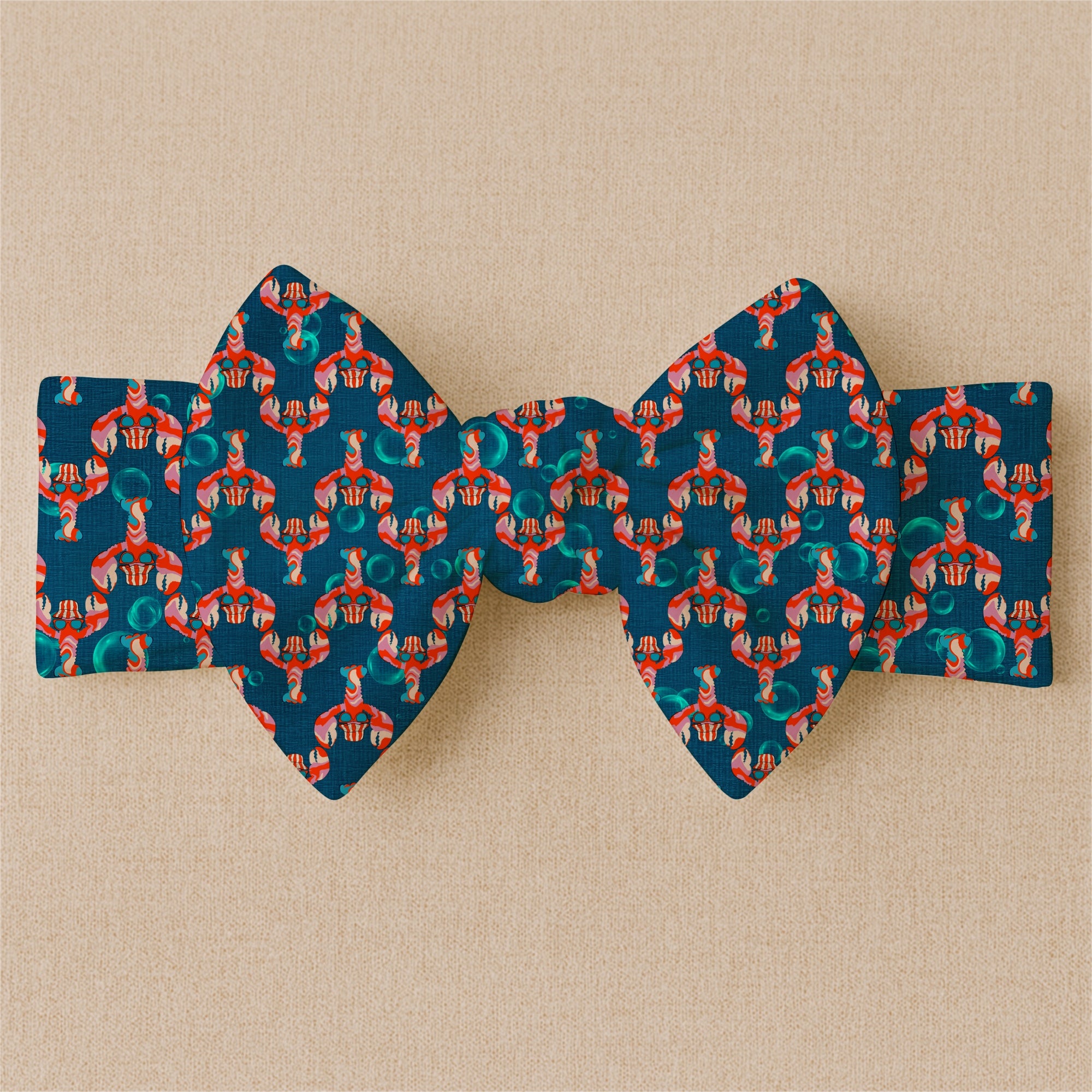 Whimsical Lobster Fabric – Teal Nautical Coastal Print, Cotton By The Yard
