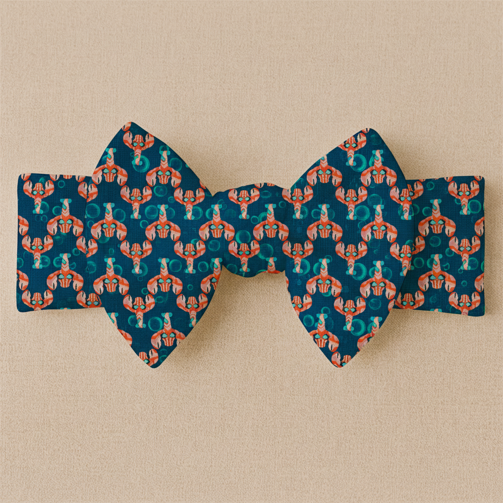 Whimsical Lobster Fabric – Teal Nautical Coastal Print, Cotton By The Yard