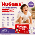 Huggies Little Movers 360° Diapers | Up to 100% Leakproof Protection for Active Babies (Copy)