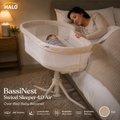HALO BassiNest® Swivel Sleeper 4.0 Air – Over-Bed Baby Bassinet with 360° Swivel, Breathable Mesh Walls & Mattress, Lowering Wall, Oat