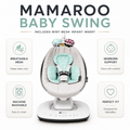 4moms MamaRoo Multi-Motion Baby Swing – Classic Grey with Mint Mesh Infant Insert
