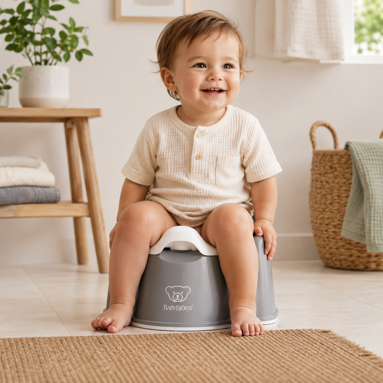 BabyBjörn Smart Potty – Comfortable, Easy-to-Clean Toddler Potty Chair | BPA-Free Toilet Training Seat