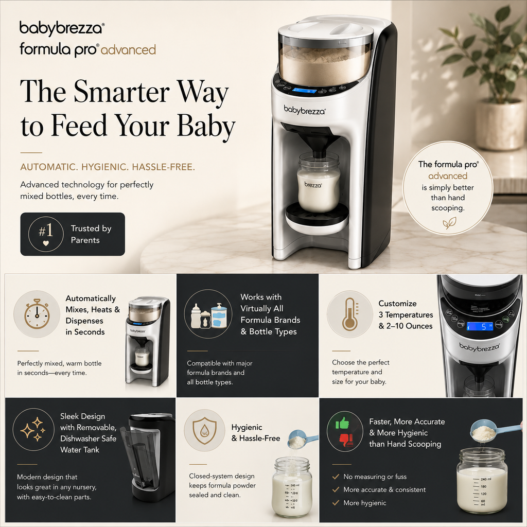 Baby Brezza Formula Pro Advanced | Automatic Baby Formula Dispenser Machine | Smart Bottle Maker with Custom Temperature & Portion Control