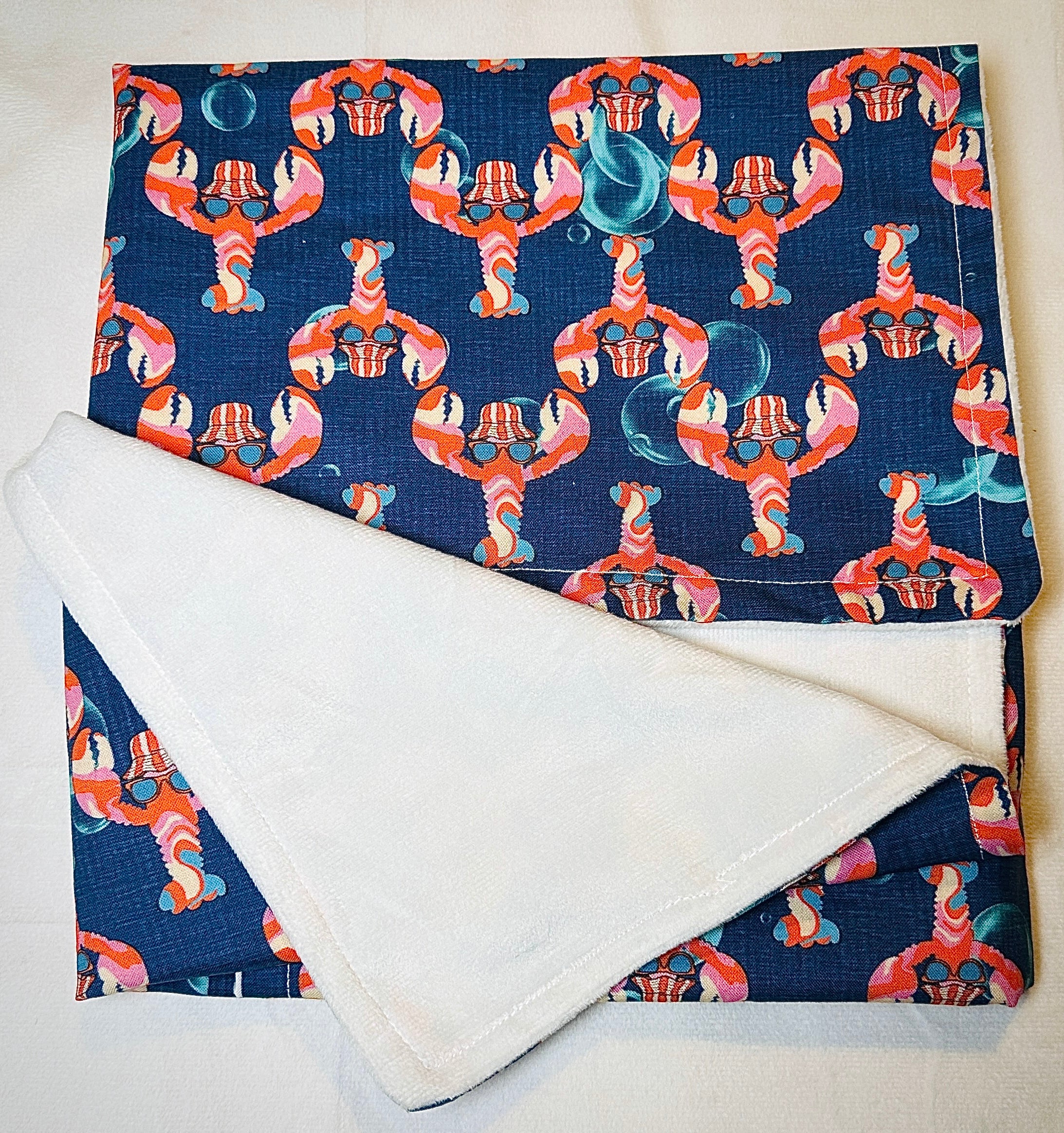 Baby Bib & Burp Cloth Set | Handmade Feeding Essentials for Newborns | Absorbent Baby Shower Gift | Crab & Giraffe Print