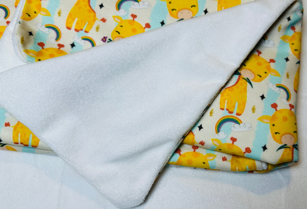 Baby Bib & Burp Cloth Set | Absorbent Feeding Essentials | Handmade Baby Shower Gift | Crab & Giraffe Print