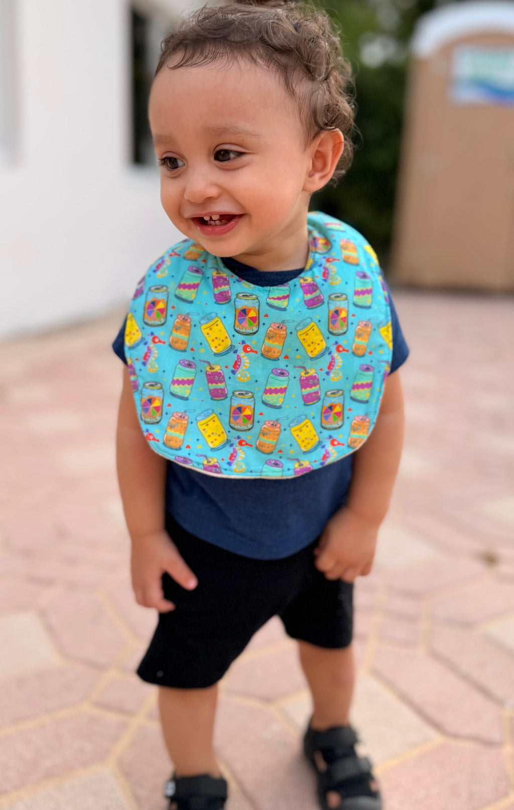 Organic Cotton Goose Baby Bib | Absorbent Feeding Bib | Baby Shower Gift