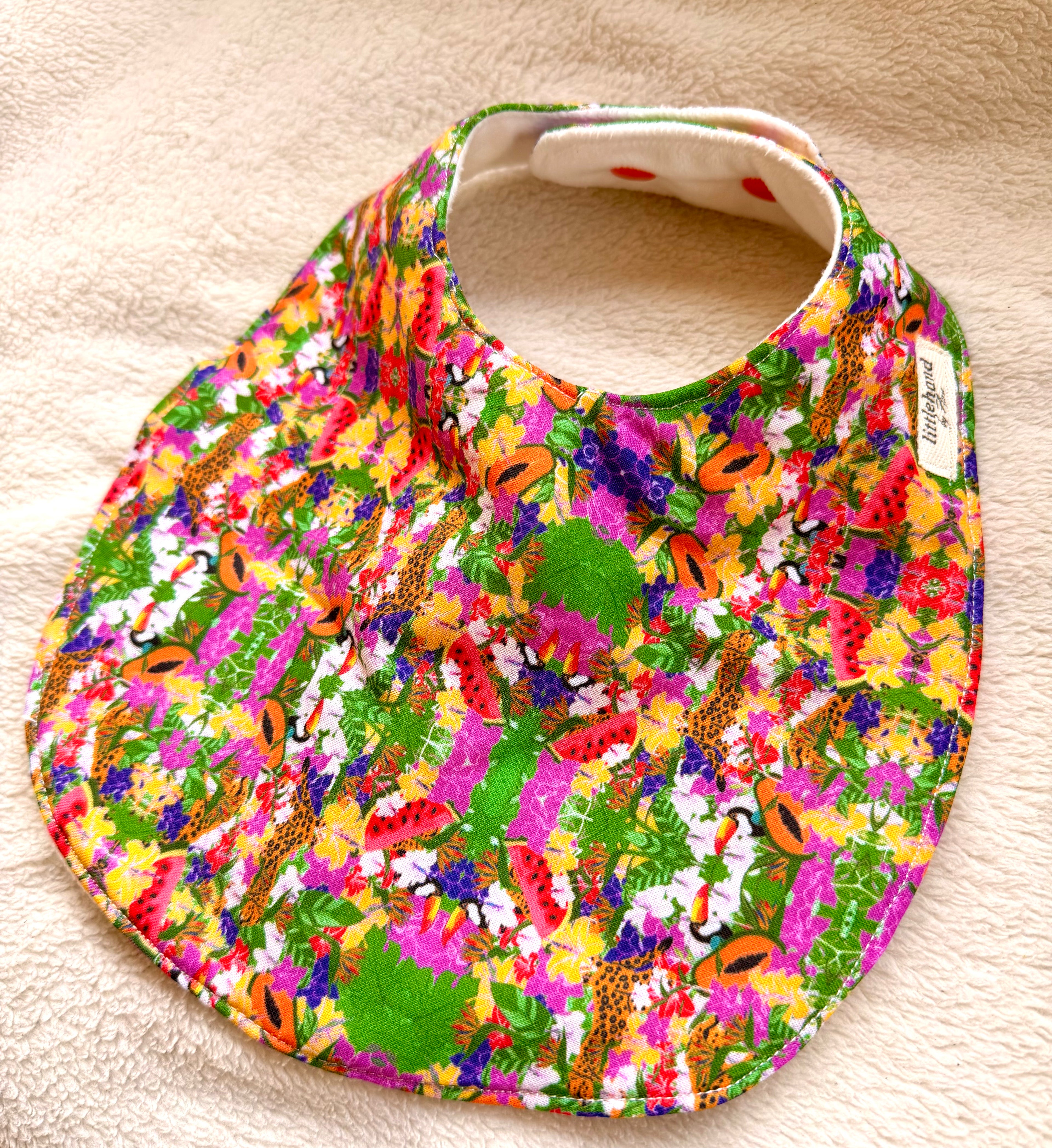 Organic Cotton Goose Baby Bib | Absorbent Feeding Bib | Baby Shower Gift