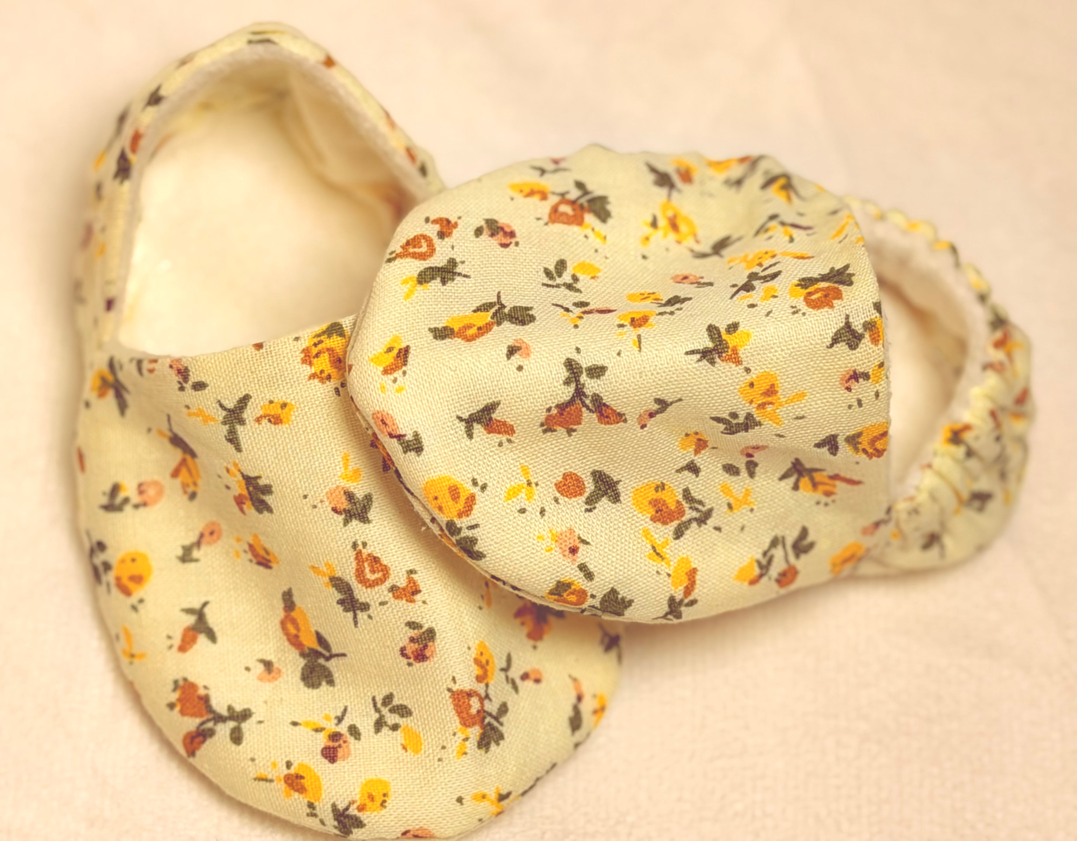 Handmade Floral Baby Booties for Newborn Girls | Soft Sole Baby Shoes | Baby Shower Gift