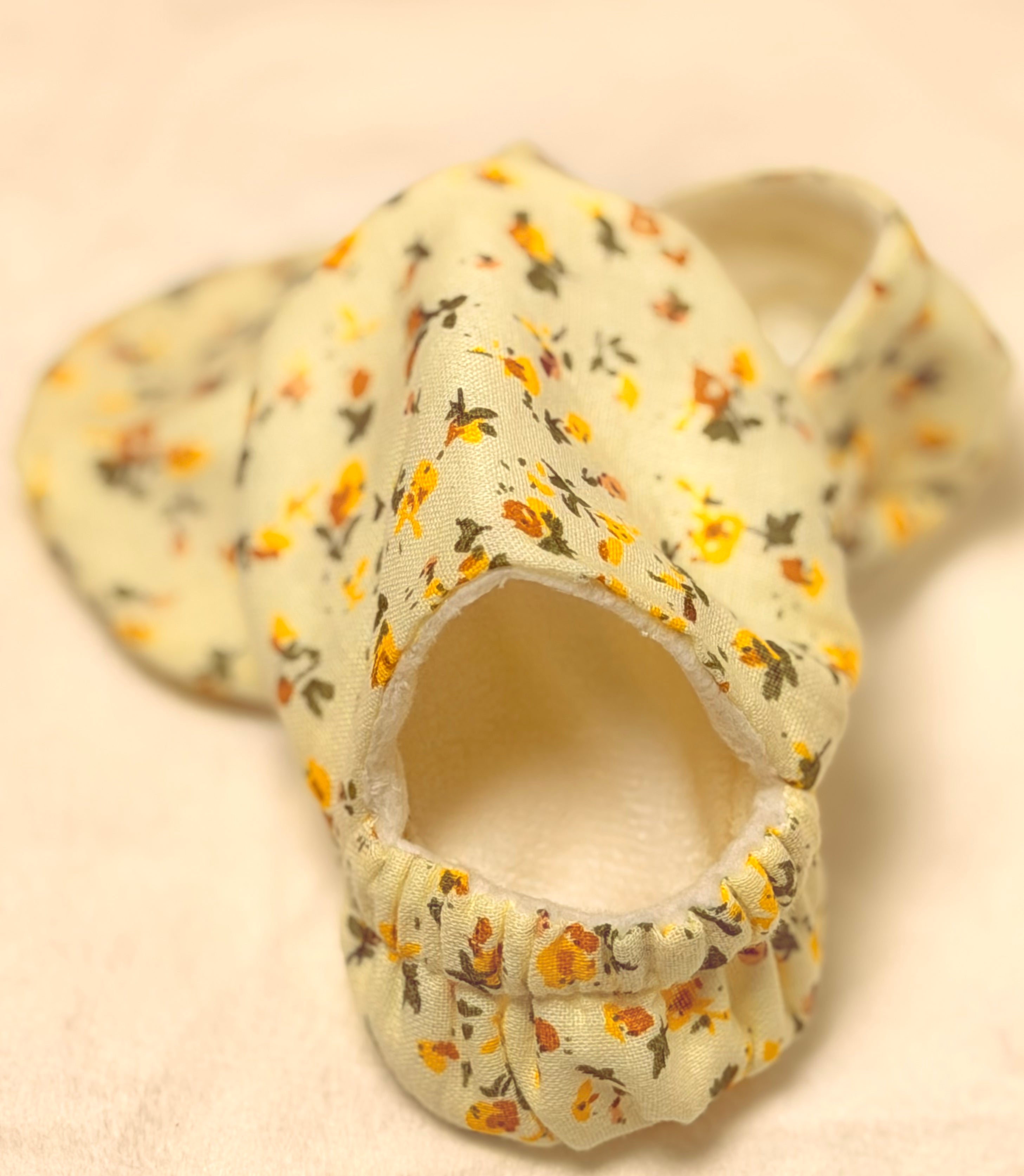 Handmade Floral Baby Booties for Newborn Girls | Soft Sole Baby Shoes | Baby Shower Gift