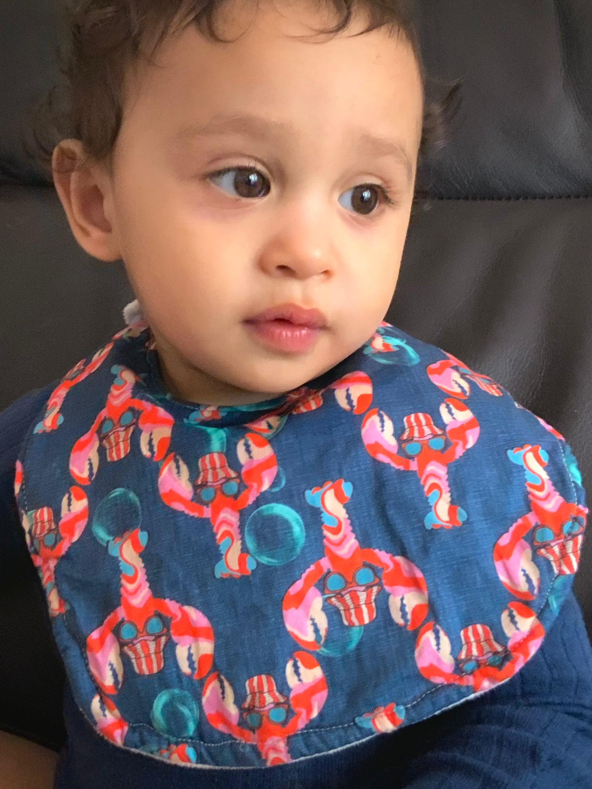 Organic Cotton Goose Baby Bib | Absorbent Feeding Bib | Baby Shower Gift