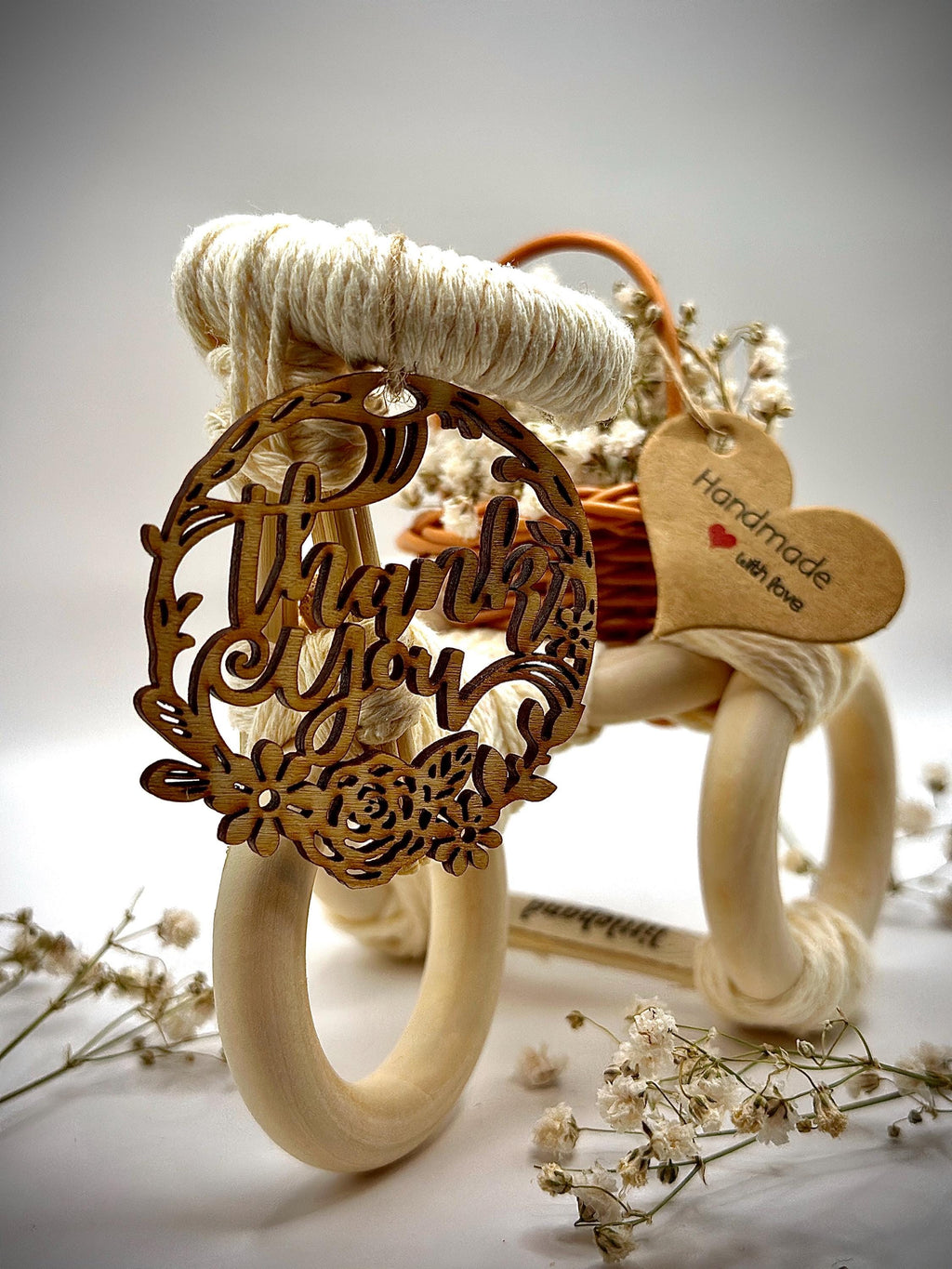 Handmade Wooden Bicycle Decor, Dried Flowers, Rustic Farmhouse Accent, Thank You Gift