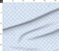 French Blue Bunny Toile  Fabric, Vintage Easter, Nursery Decor, Quilting, Fabric by the yard.