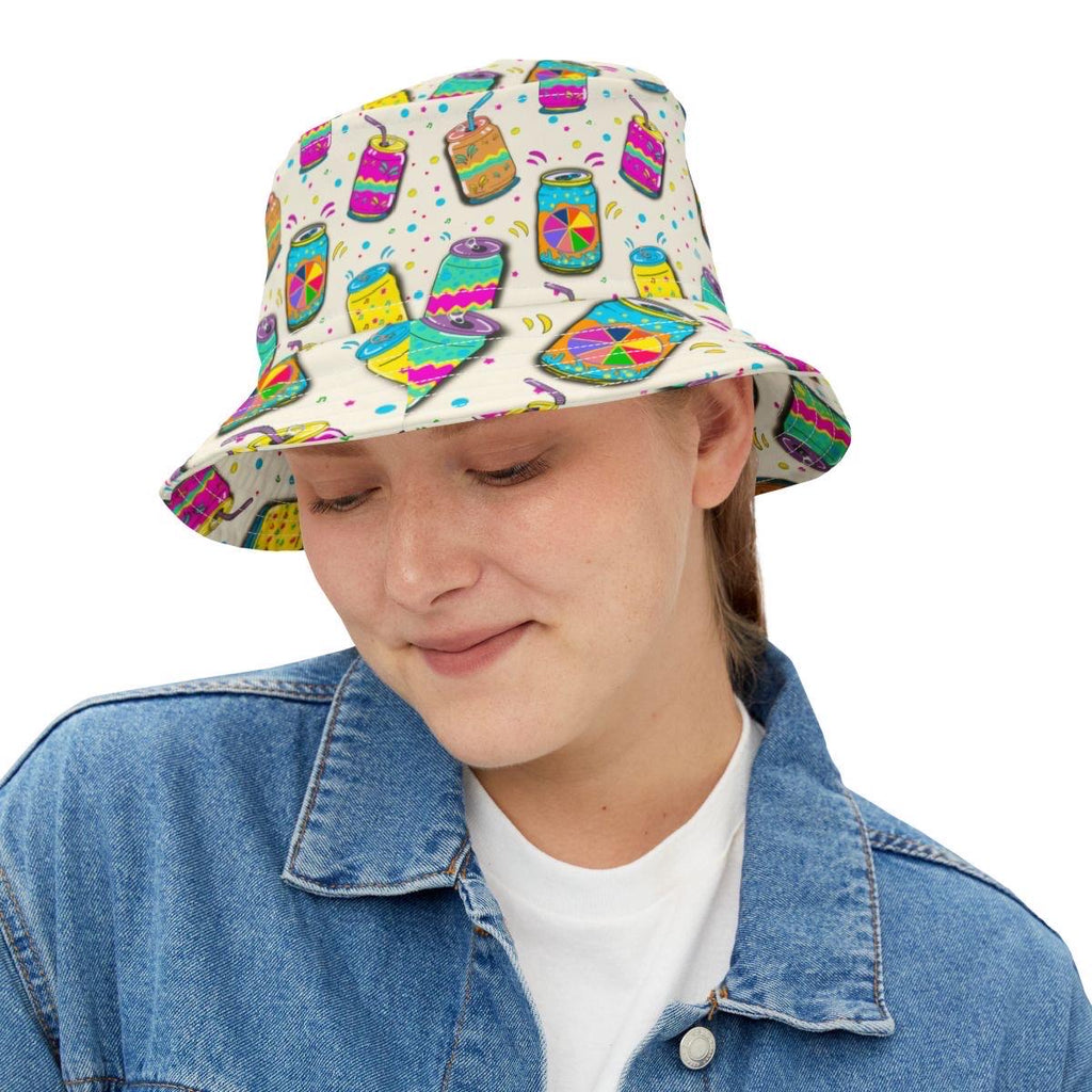 Retro Soda Pop Fabric, Playful Cans, Pop Art Pattern, Cotton or Satin